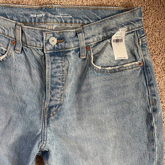 Classic Blue Distressed Women's Jeans - Picture 3 of 5
